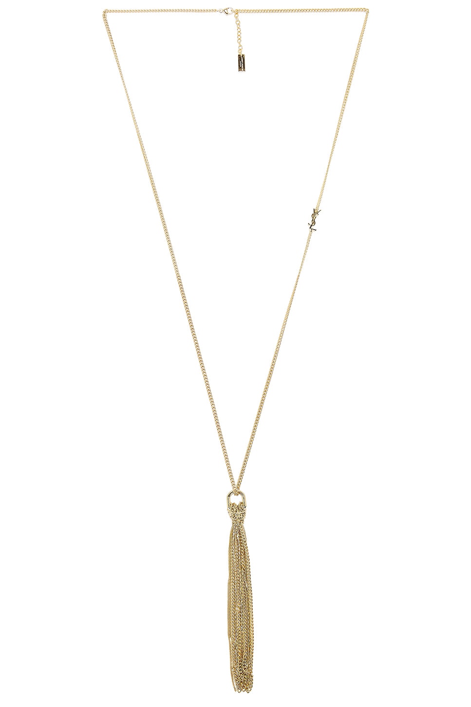 Image 1 of Saint Laurent Long Tassel Necklace in Dore