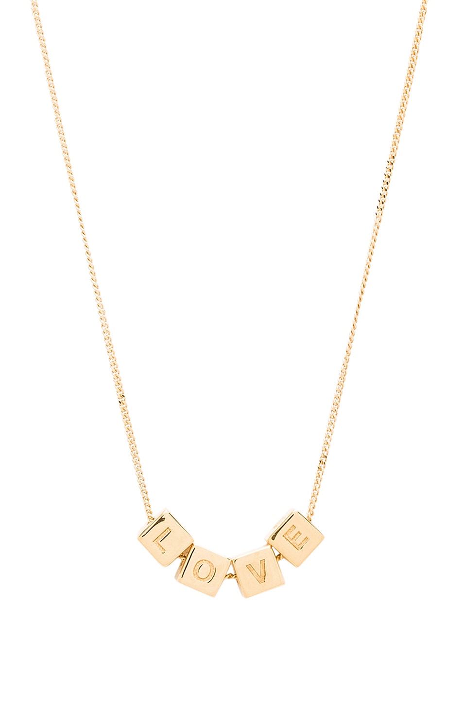Image 1 of Saint Laurent Cube Love Necklace in Gold