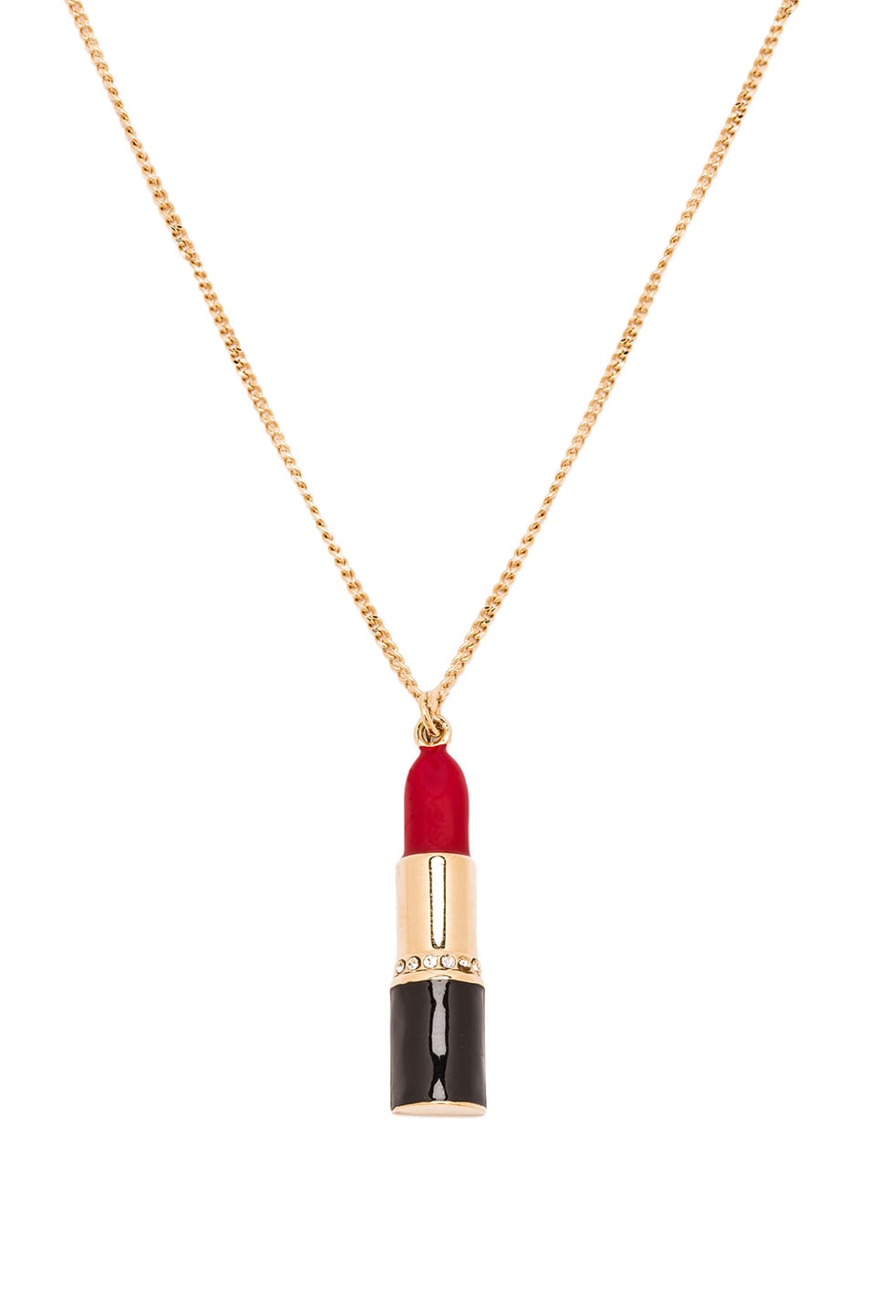 Image 1 of Saint Laurent Eighties Lipstick Necklace in Red