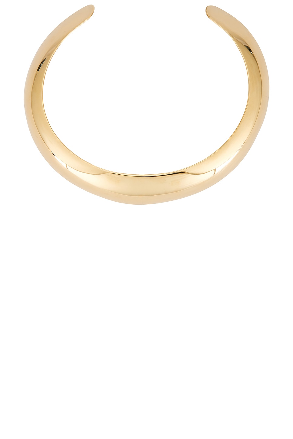 Image 1 of Saint Laurent Horn Torque Necklace in Or Laiton