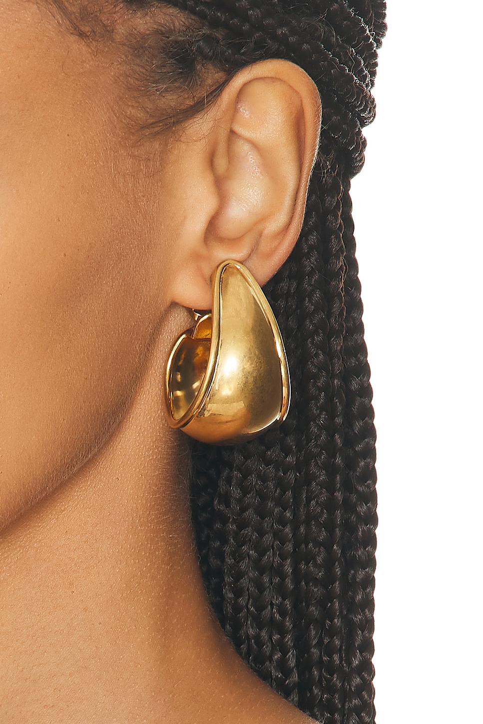 Saint Laurent Hoop Earrings In Gold