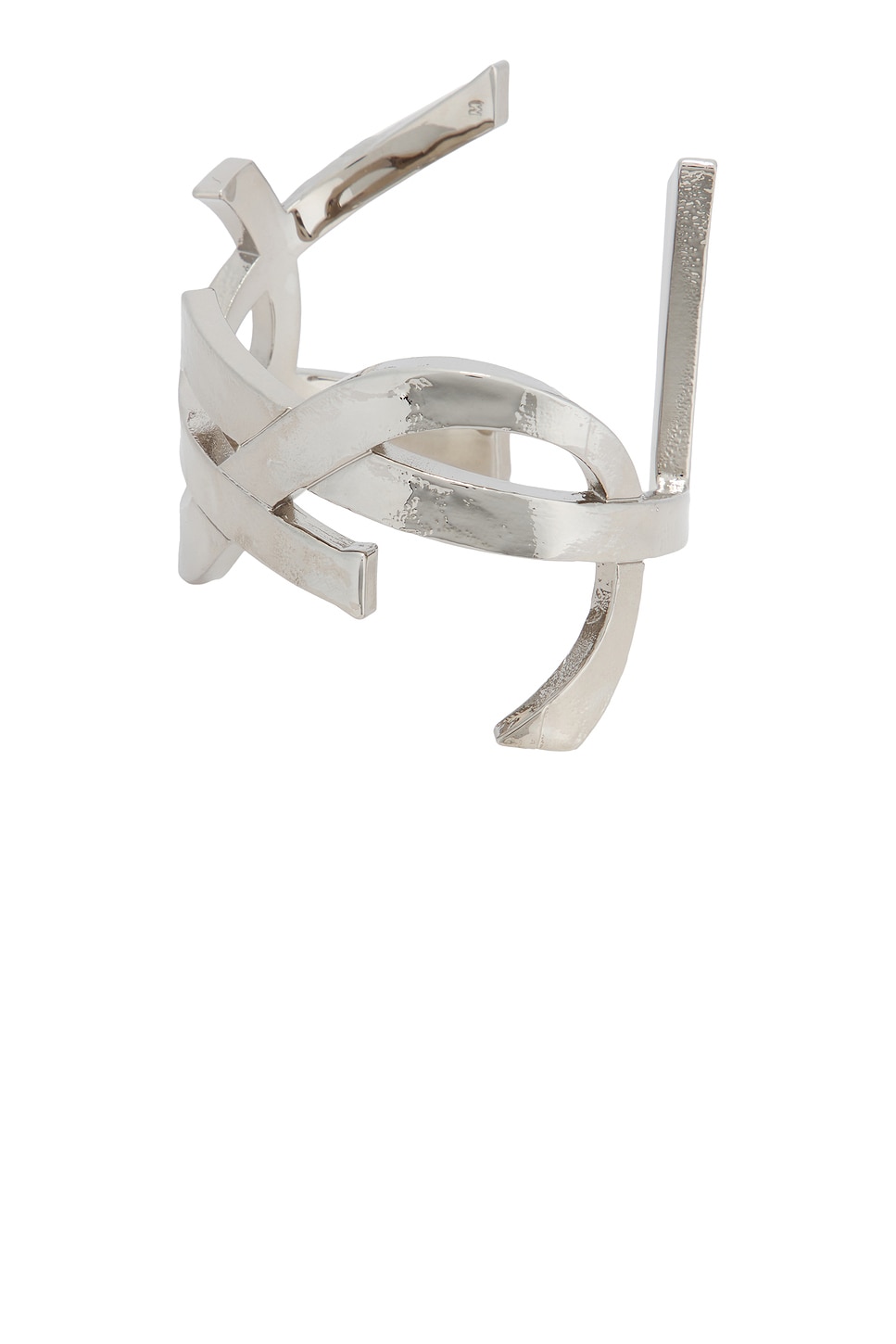 Image 1 of Saint Laurent Cassandre Cuff in Argent Oxyde