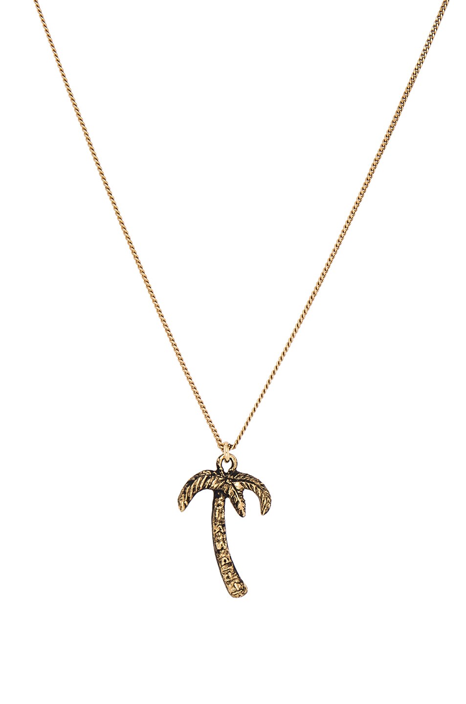Image 1 of Saint Laurent Hawaii Pendant Necklace in Vieil Or