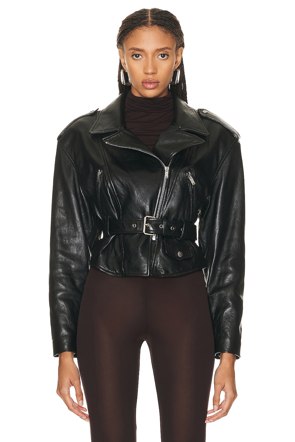 Saint Laurent Leather Jacket in Noir | FWRD