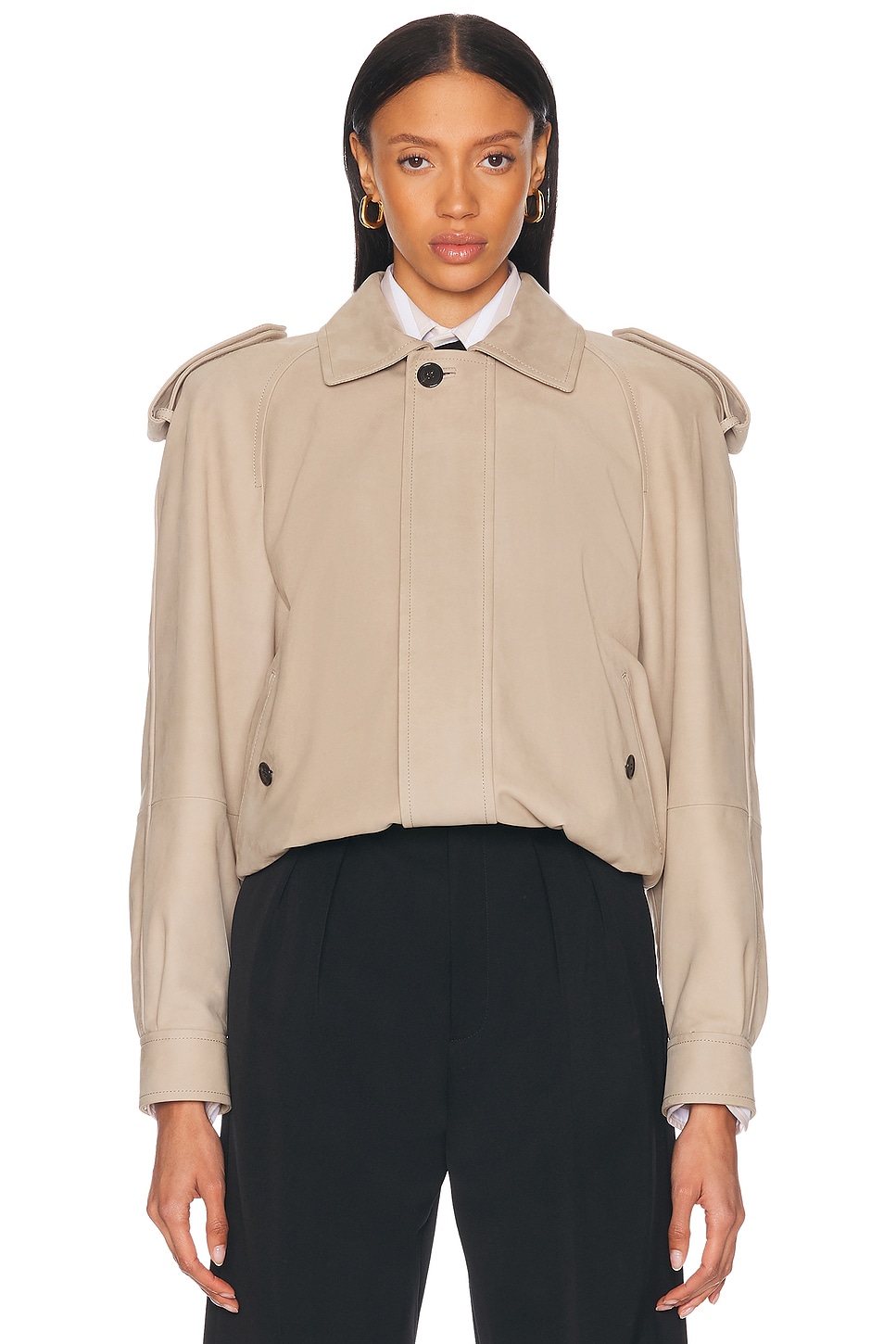 Saint Laurent Nubuck Bomber Jacket