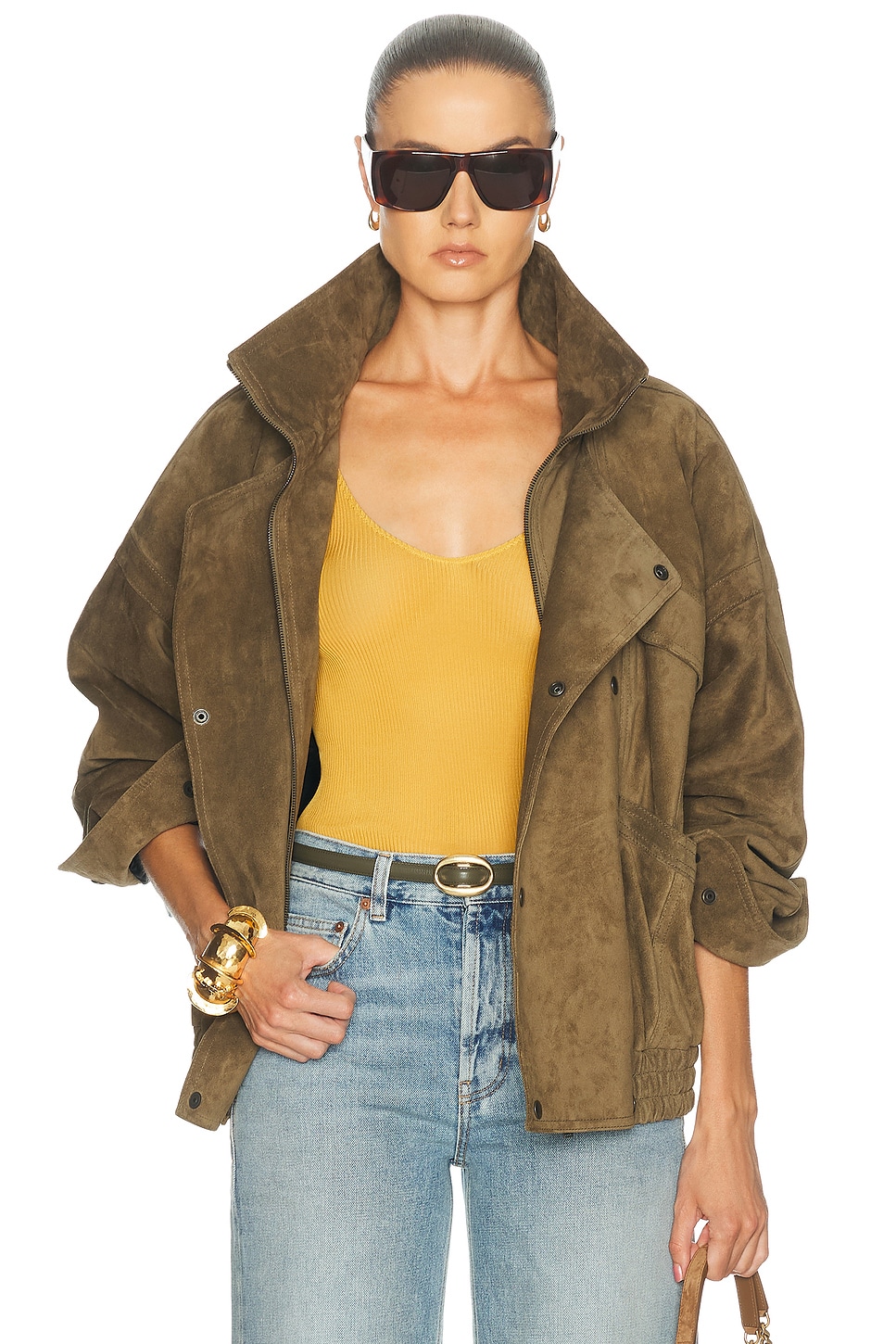 Saint Laurent Funnel Neck Jacket