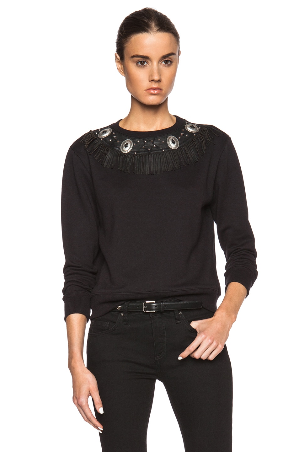 Image 1 of Saint Laurent Western Sweatshirt in Black