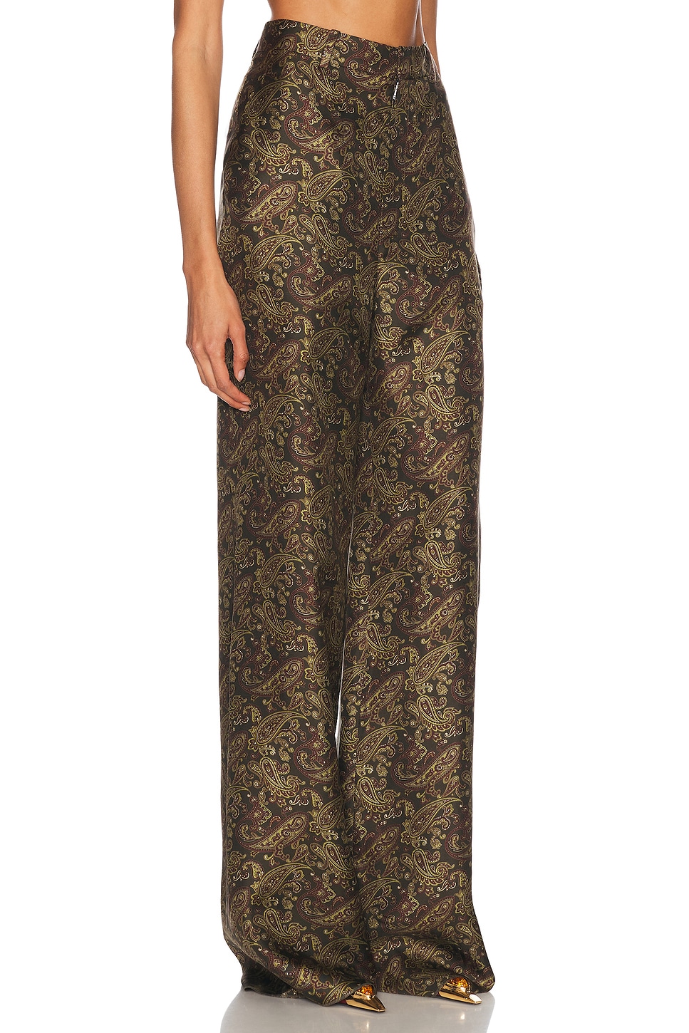 Saint Laurent Paisley Print Twill Pants