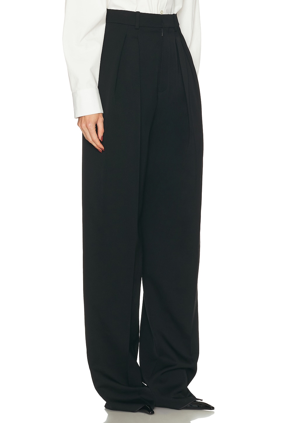 Saint Laurent Straight Leg Trouser In Green