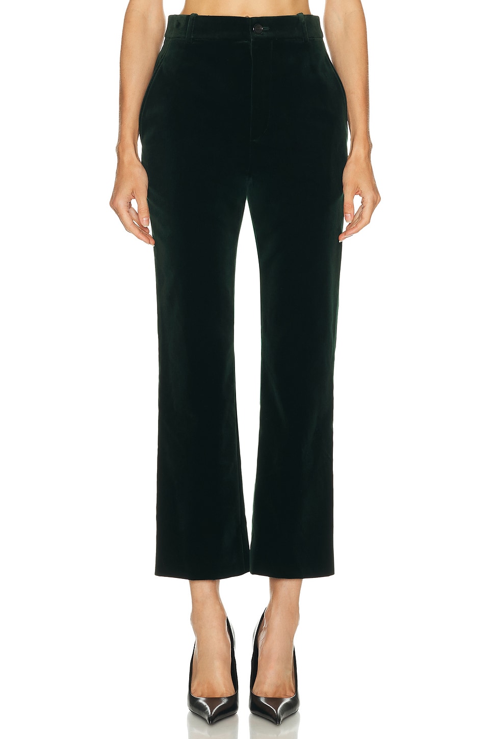 Image 1 of Saint Laurent Straight Leg Pant in Emeraude