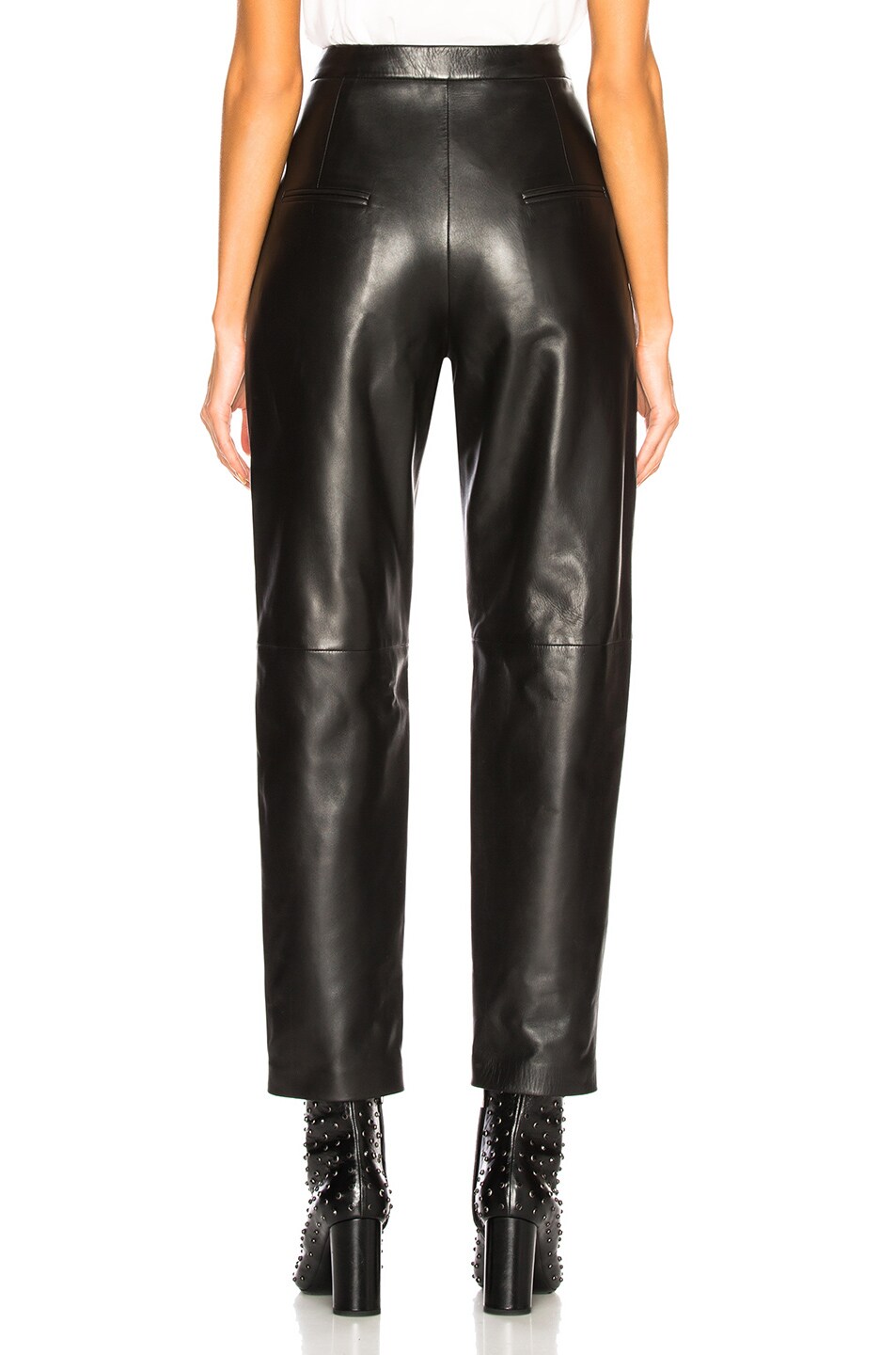 tapered leather pants