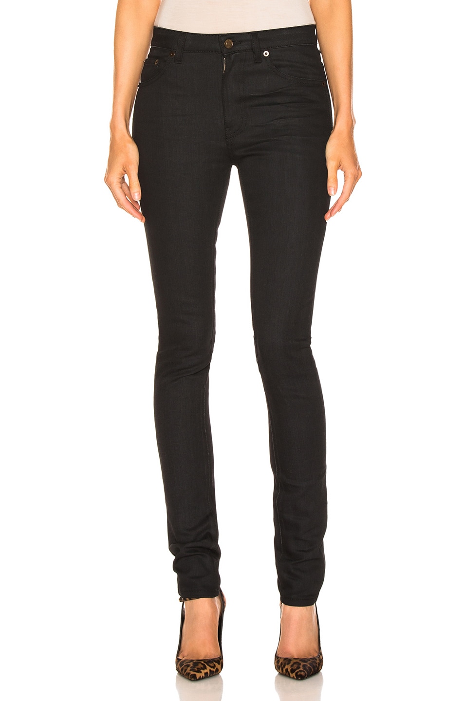 Image 1 of Saint Laurent Skinny Pant in Used Black