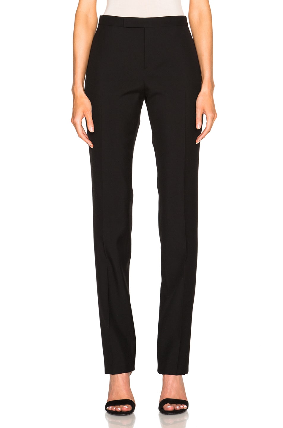 Image 1 of Saint Laurent Low Waist Gabardine Trousers in Black
