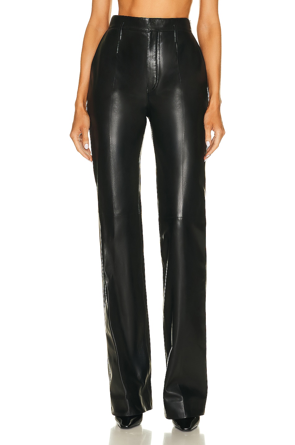 Saint Laurent Leather Pant in Black | FWRD
