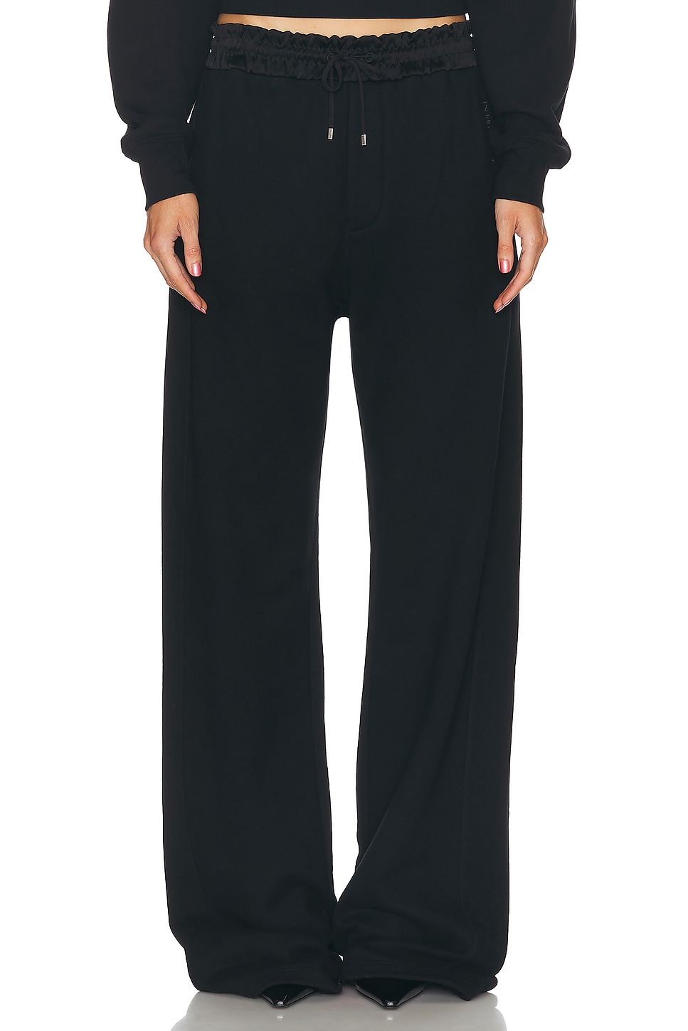 Image 1 of Saint Laurent Wide Leg Pant in Noir