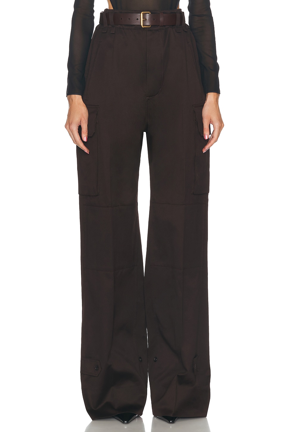 Wide Leg Pant in Brown