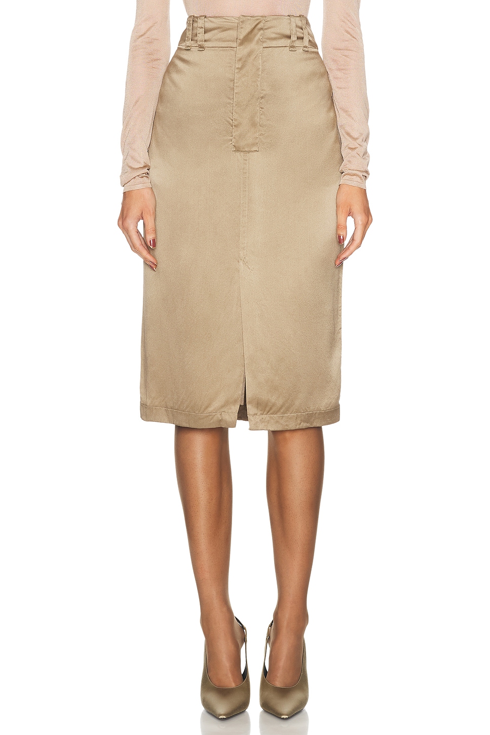 Pencil Skirt in Taupe