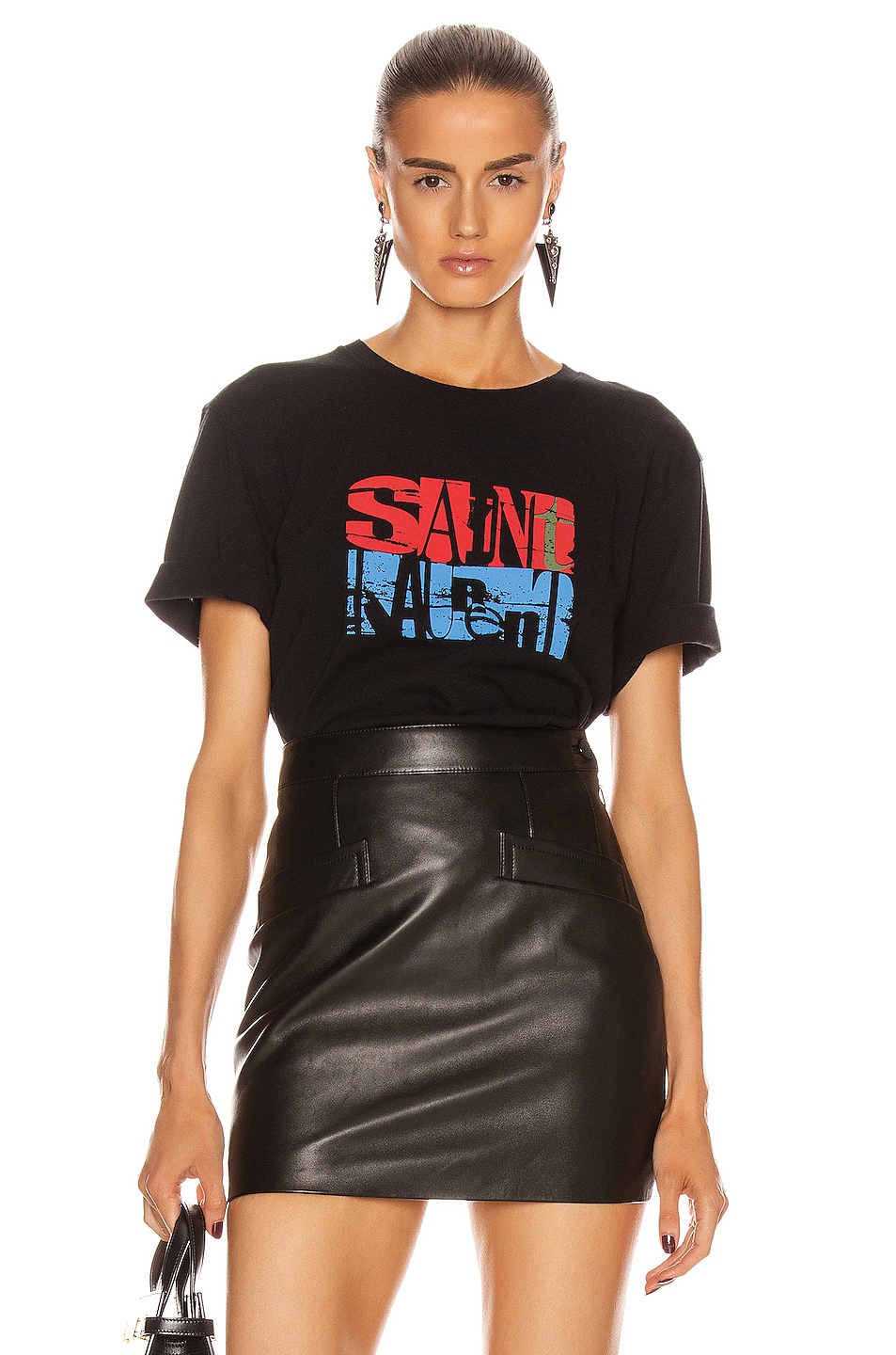 Image 1 of Saint Laurent Graphic T Shirt in Black
