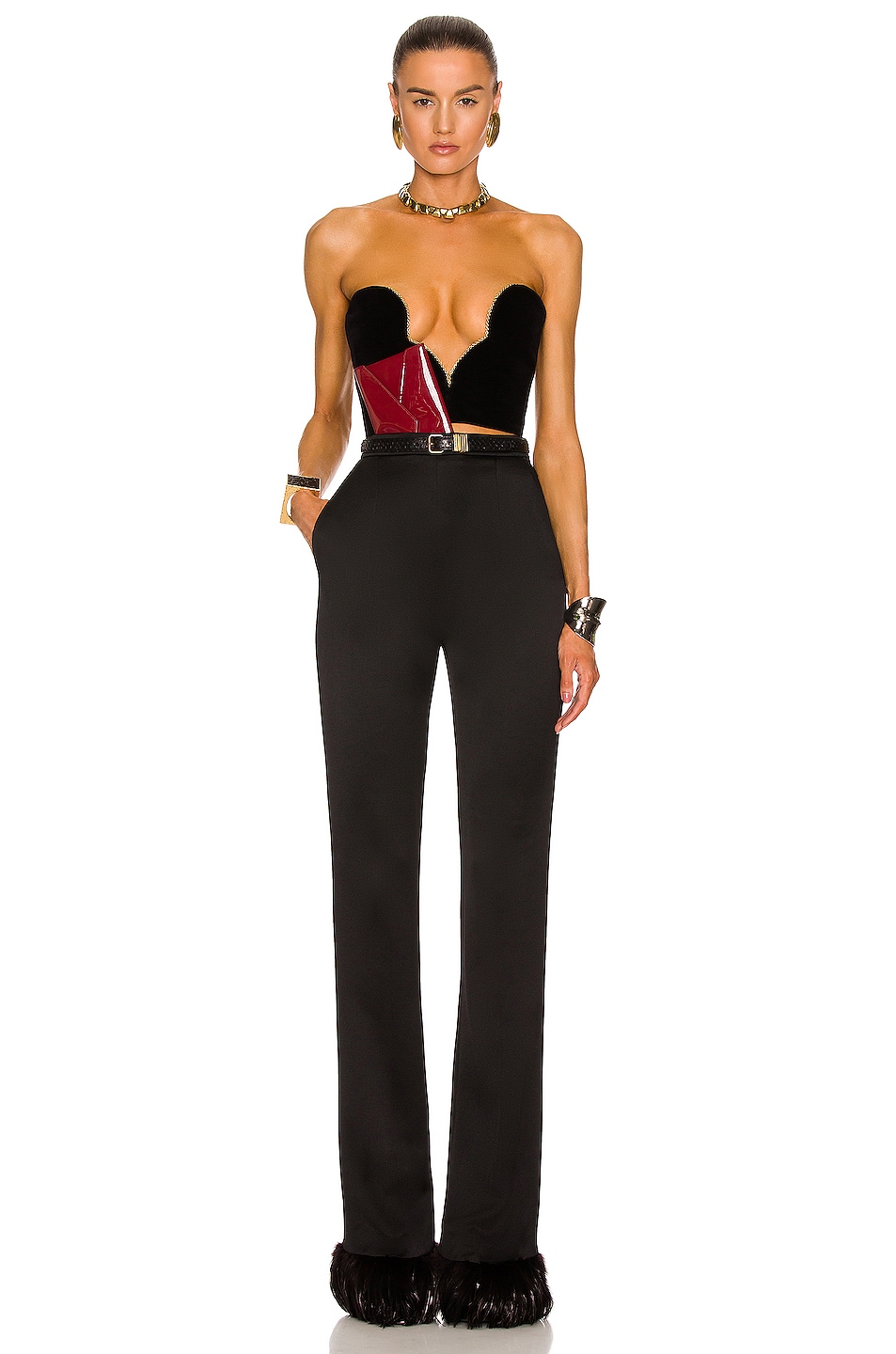 Image 4 of Saint Laurent Strapless Top in Noir