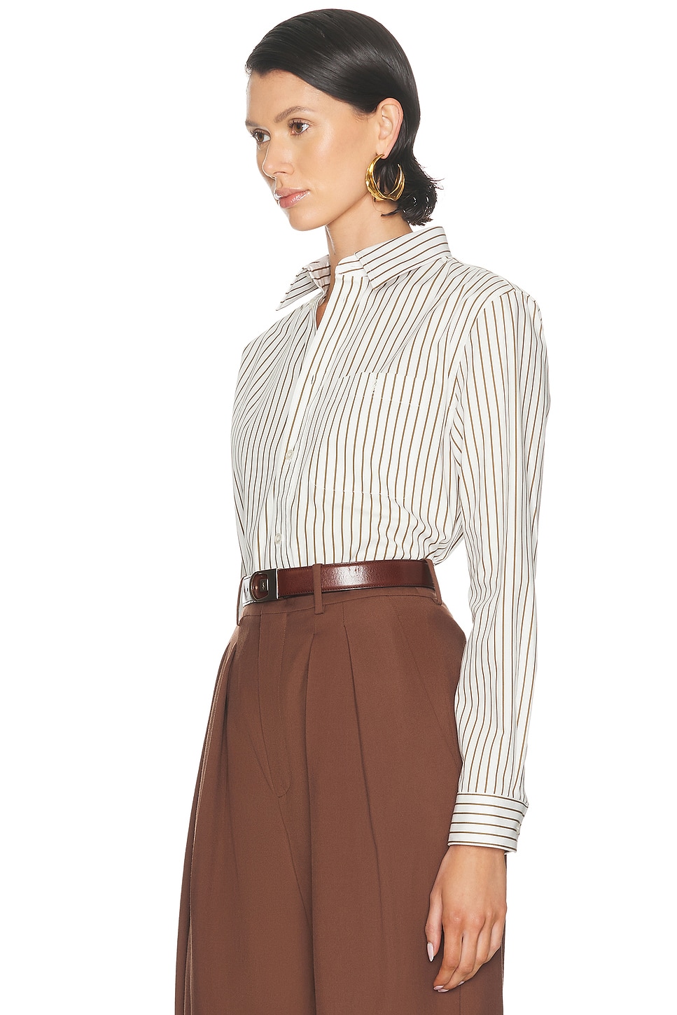 Saint Laurent Long Sleeve Shirt In White