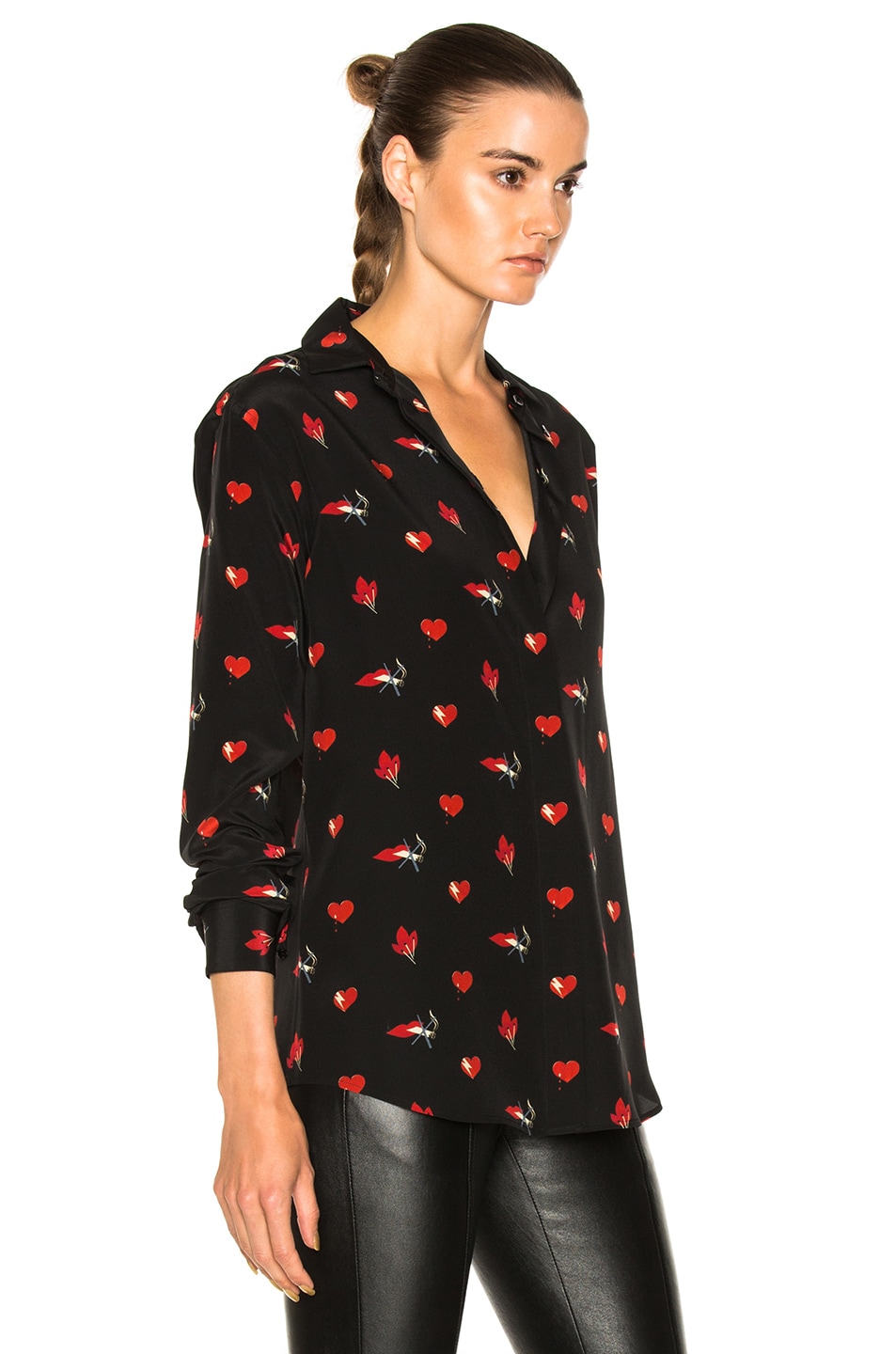 saint laurent lips shirt