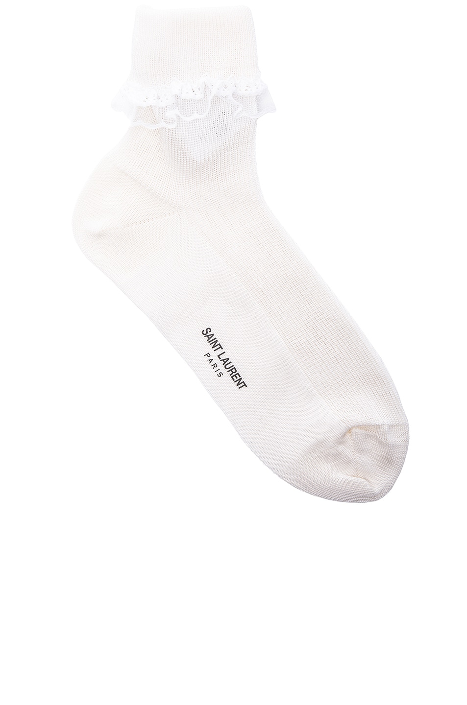 Image 1 of Saint Laurent Lace Socks in Natural