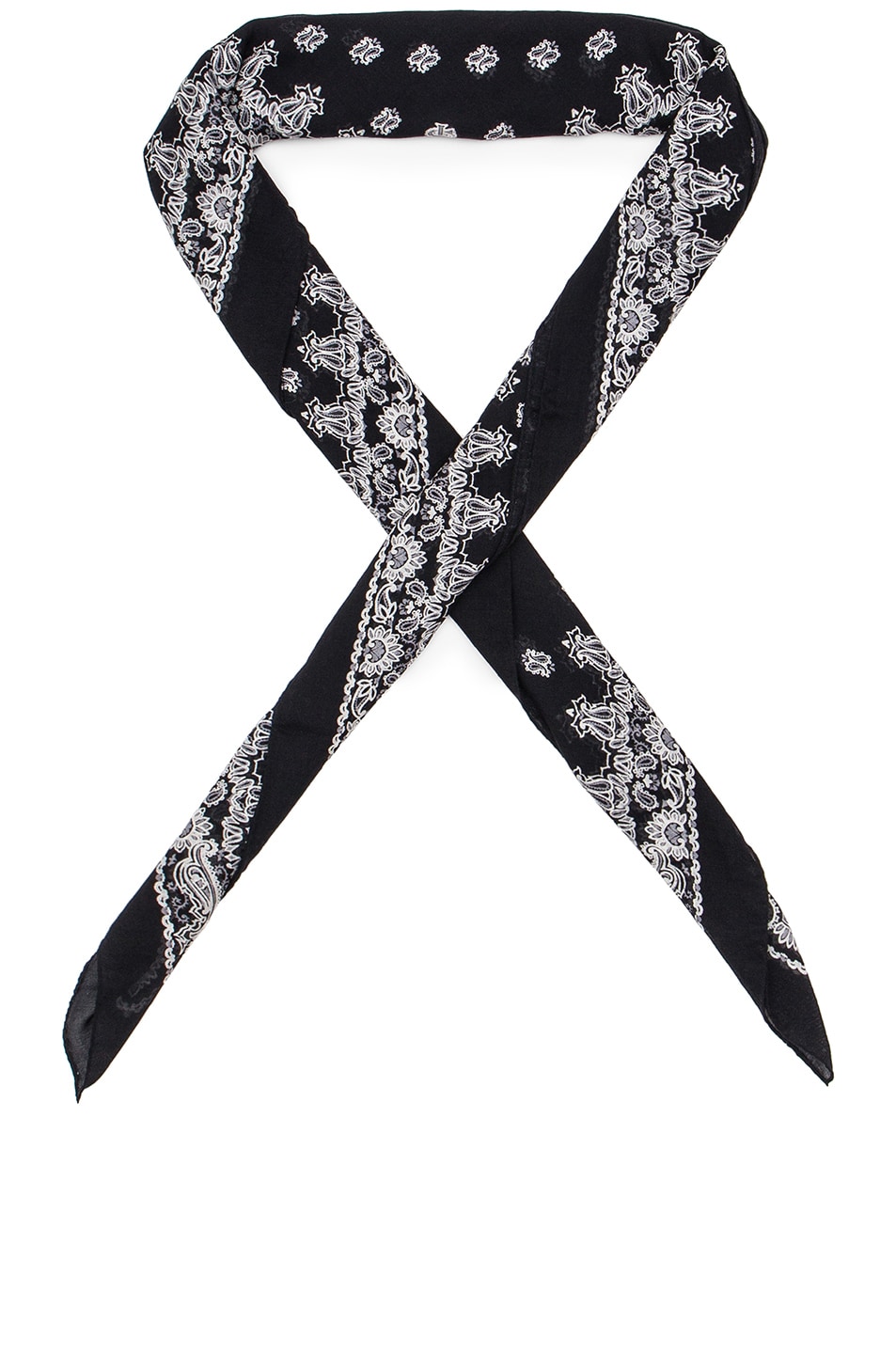 Image 1 of Saint Laurent Bandana Scarf in Black & White