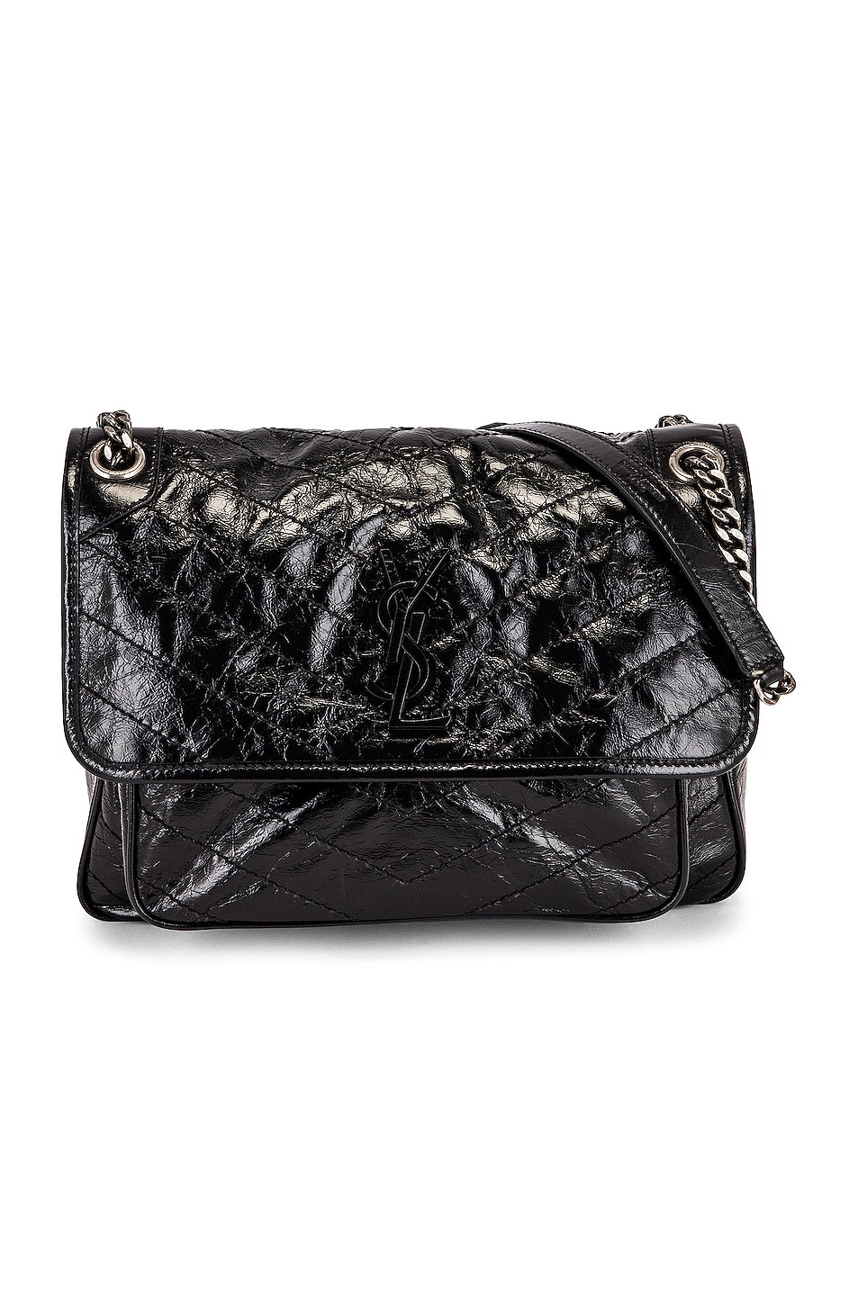 Image 1 of Saint Laurent Medium Niki Monogramme Chain Bag in Black