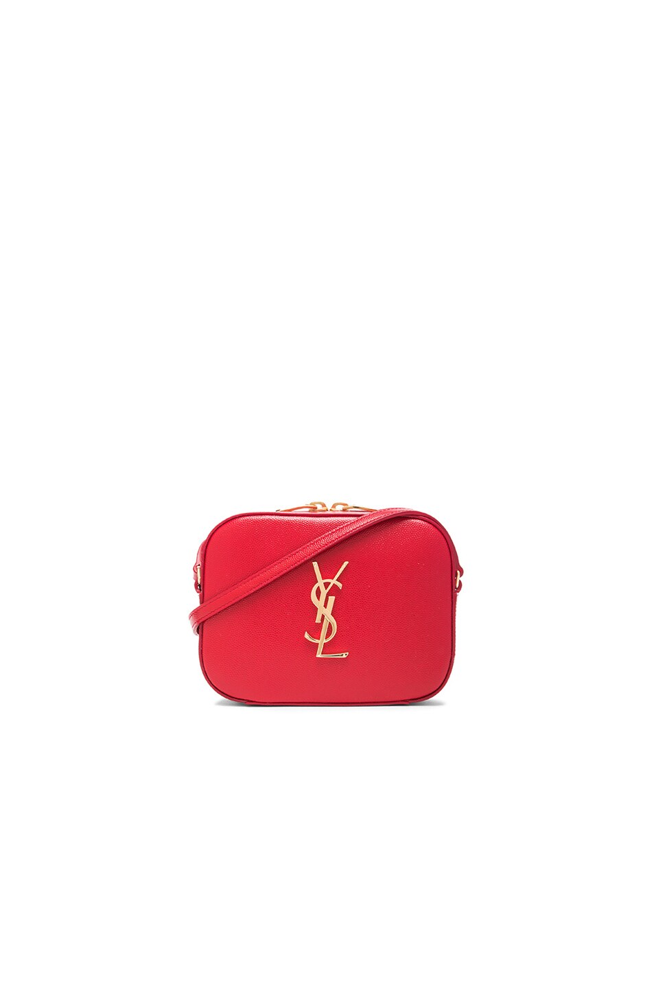 Image 1 of Saint Laurent Monogramme Camera Bag in Lipstick Red