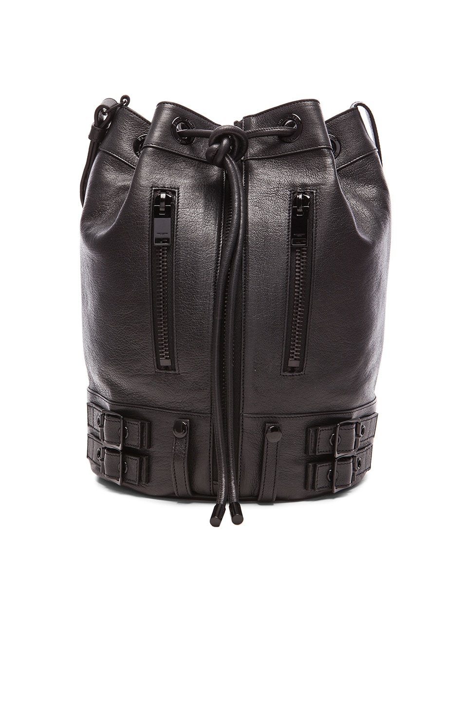 Image 1 of Saint Laurent Medium Rider Bucket Bag in Black