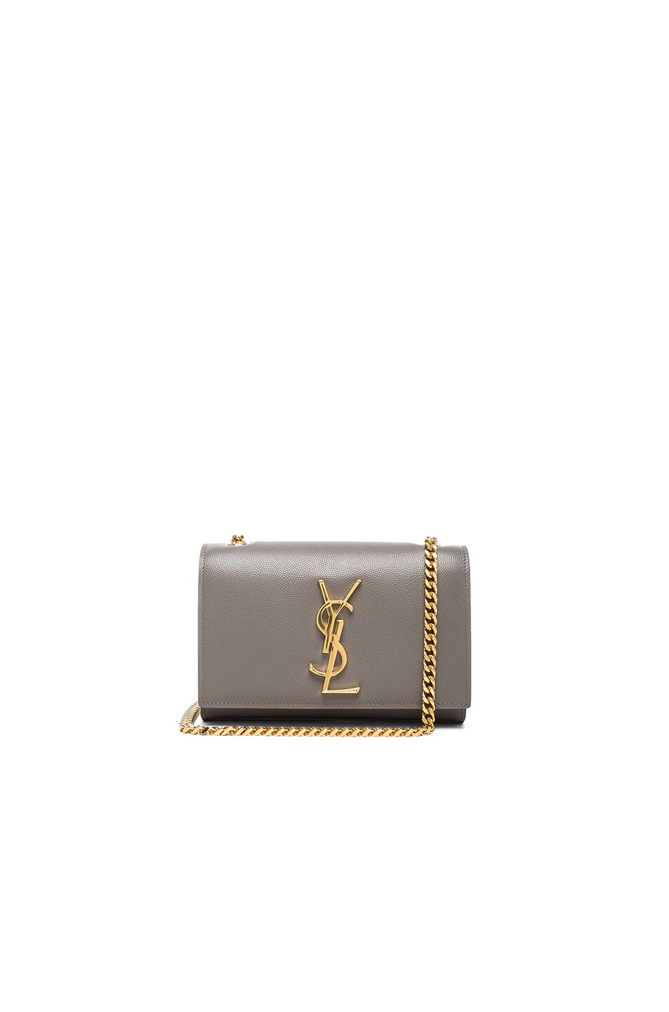 Image 1 of Saint Laurent Small Leather Monogramme Kate Chain Bag in Fog