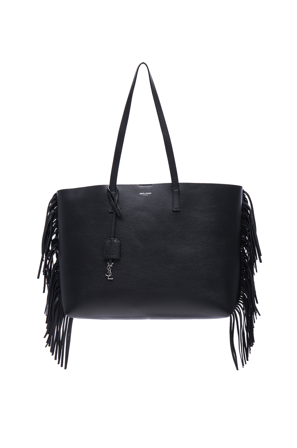 Image 1 of Saint Laurent Large Fringe Shopping Bag in Black