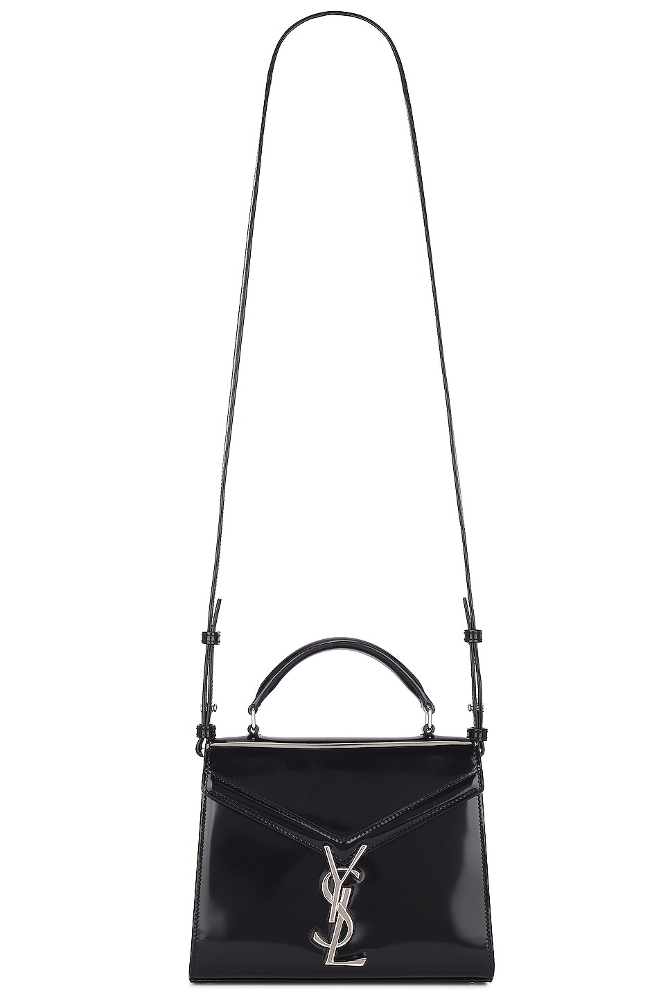 Mini Cassandra Top Handle Bag in Black