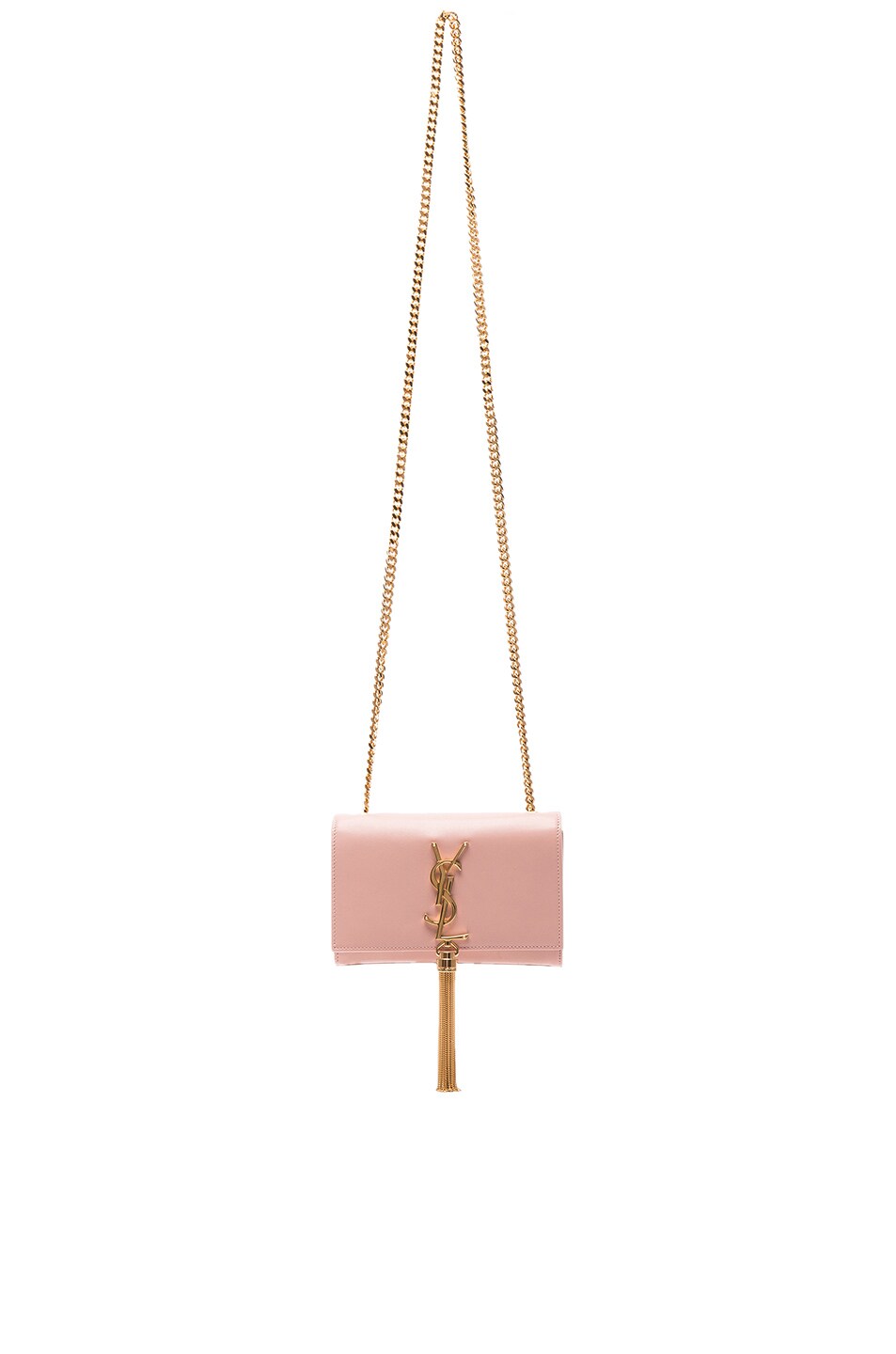 Image 1 of Saint Laurent Small Monogramme Tassel Chain Bag in Pale Blush