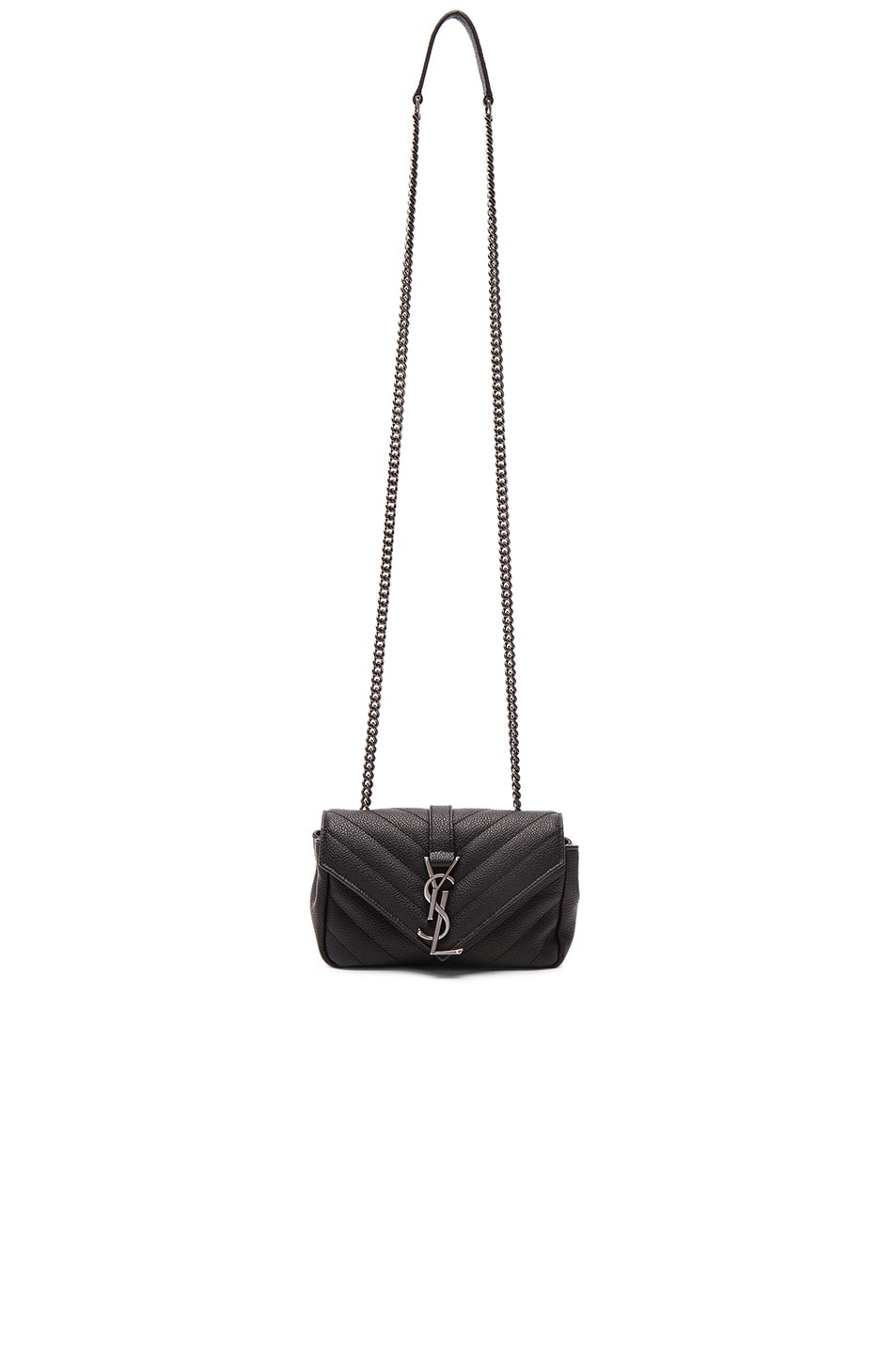 Image 1 of Saint Laurent Baby Monogramme Chain Bag in Black