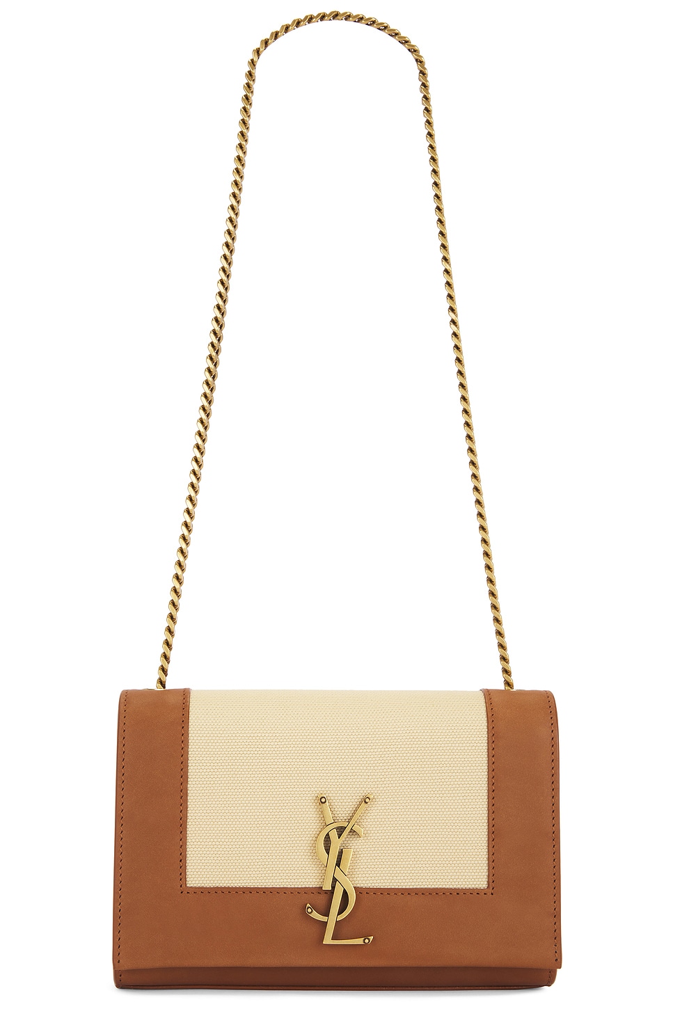 Small Kate Chain Bag in Beige,Cognac