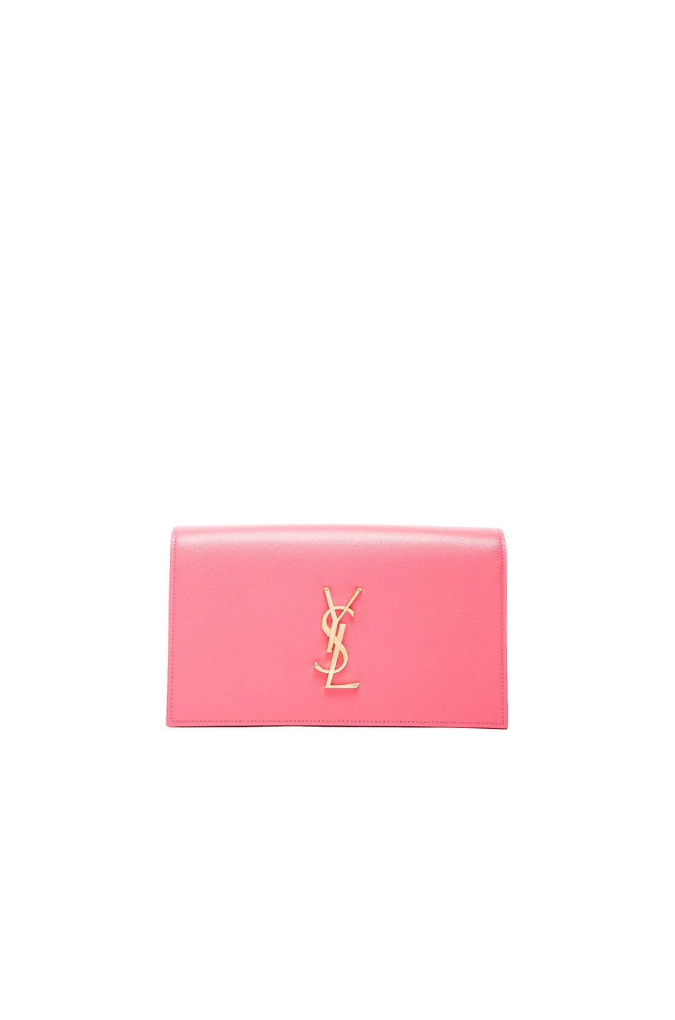 Image 1 of Saint Laurent Monogramme Clutch in Rose Clair