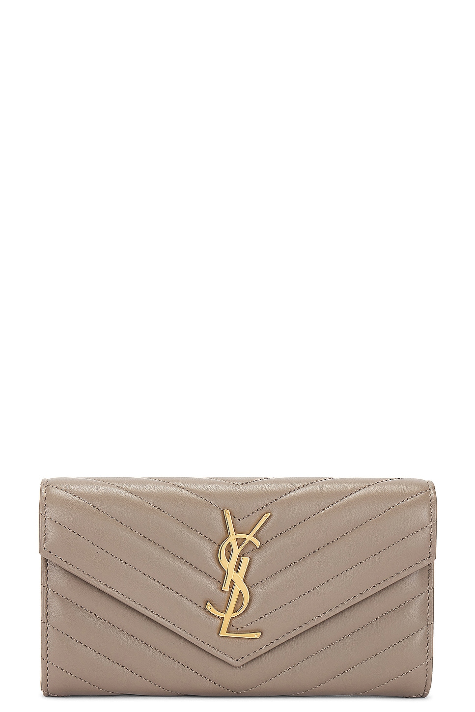 Large Flap Wallet in Taupe