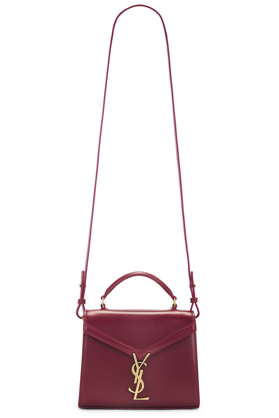 Mini Cassandra Top Handle Bag in Wine