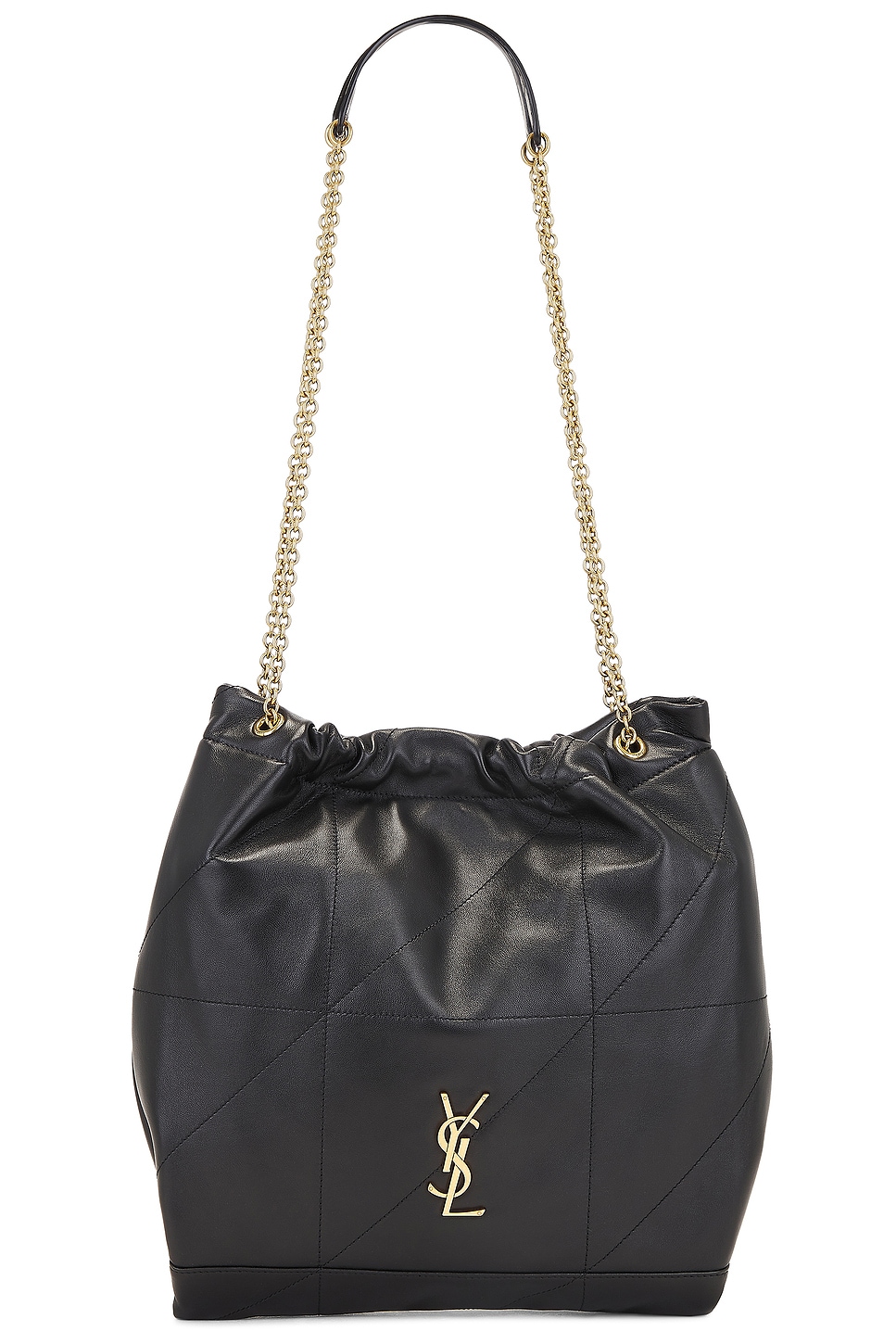 Saint Laurent Jamie 4.3 Pochon Ysl Shoulder Bag In Quilted Leather In Nero