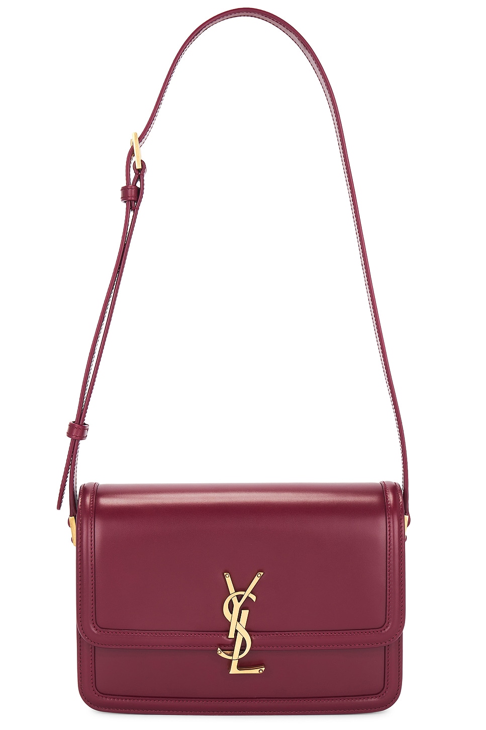 Shop Saint Laurent Medium Solferino Satchel Bag In Dark Bordeaux