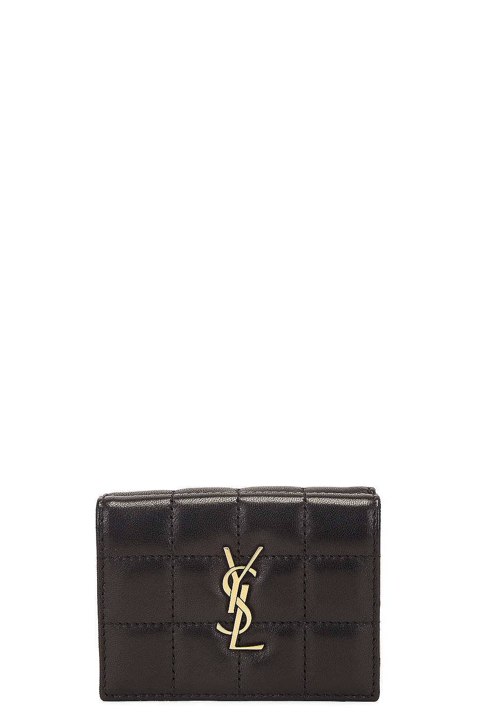 Shop Saint Laurent Tiny Origami Wallet In Nero