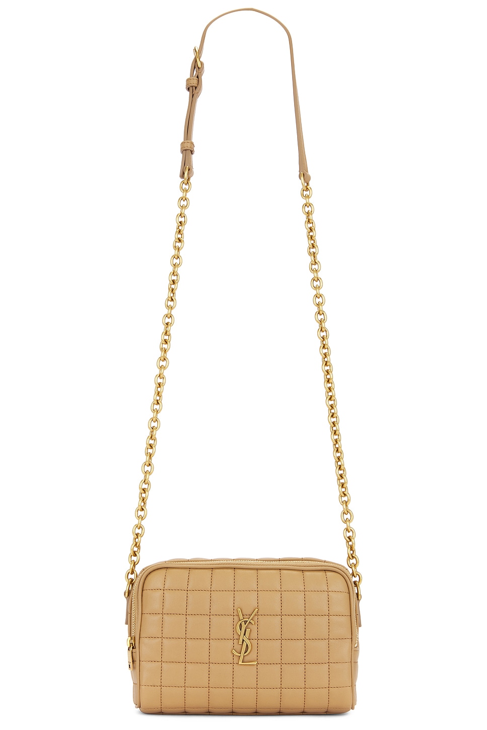 Shop Saint Laurent Mini Camera Bag In Natural Tan