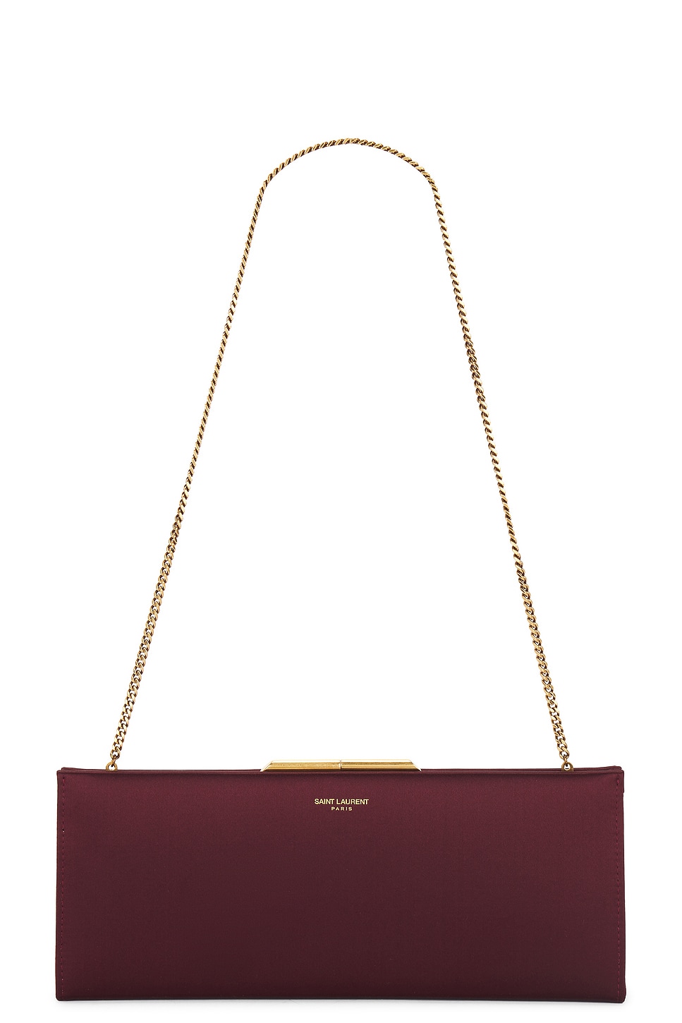 Shop Saint Laurent Small Midnight Pochette Bag In Red Pear