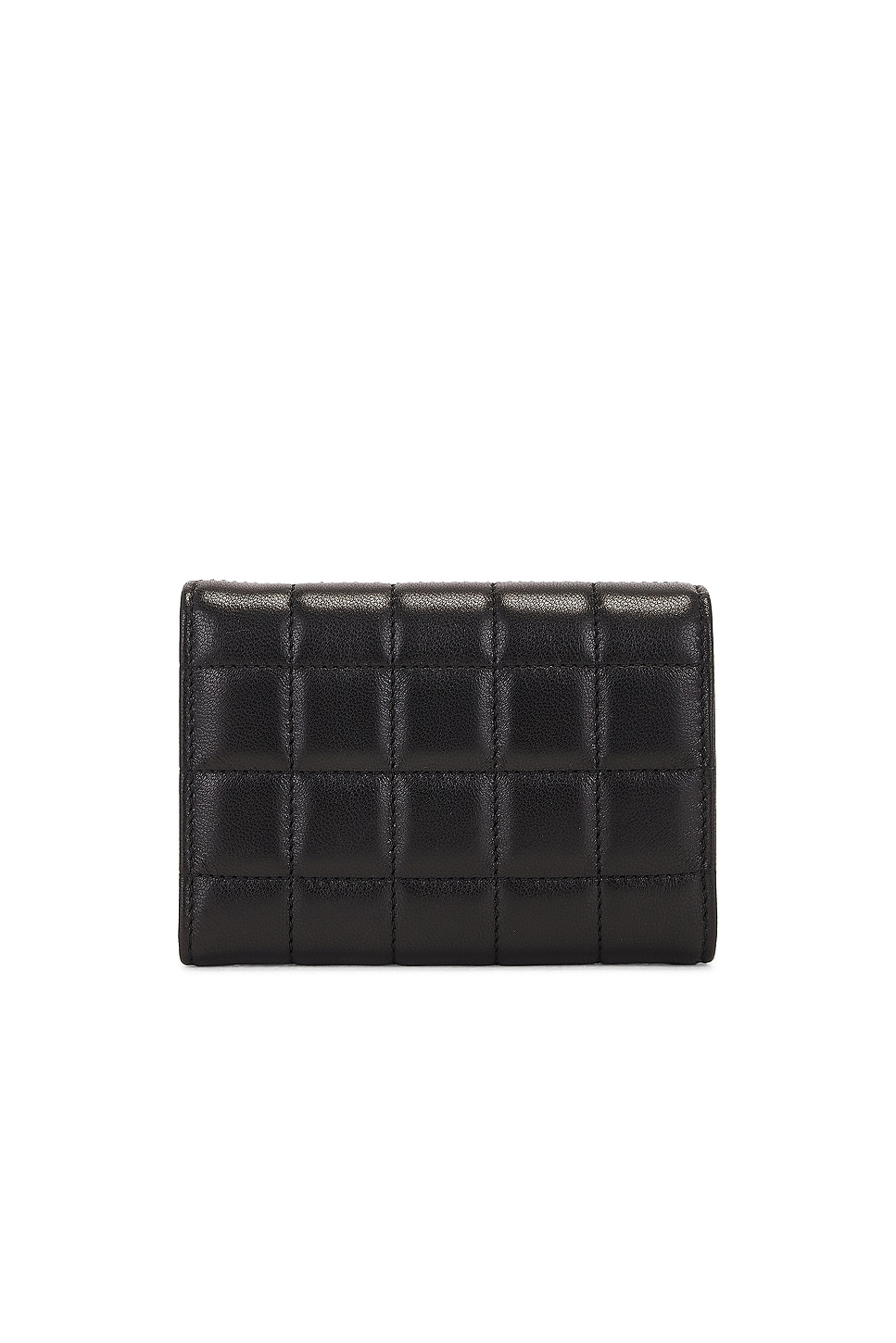 Shop Saint Laurent Slim Tri-fold Wallet In Noir