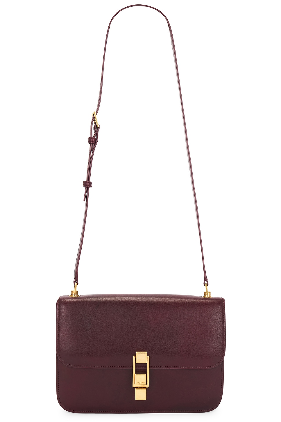 Saint Laurent Le Carre Satchel Bag In Hot Wine