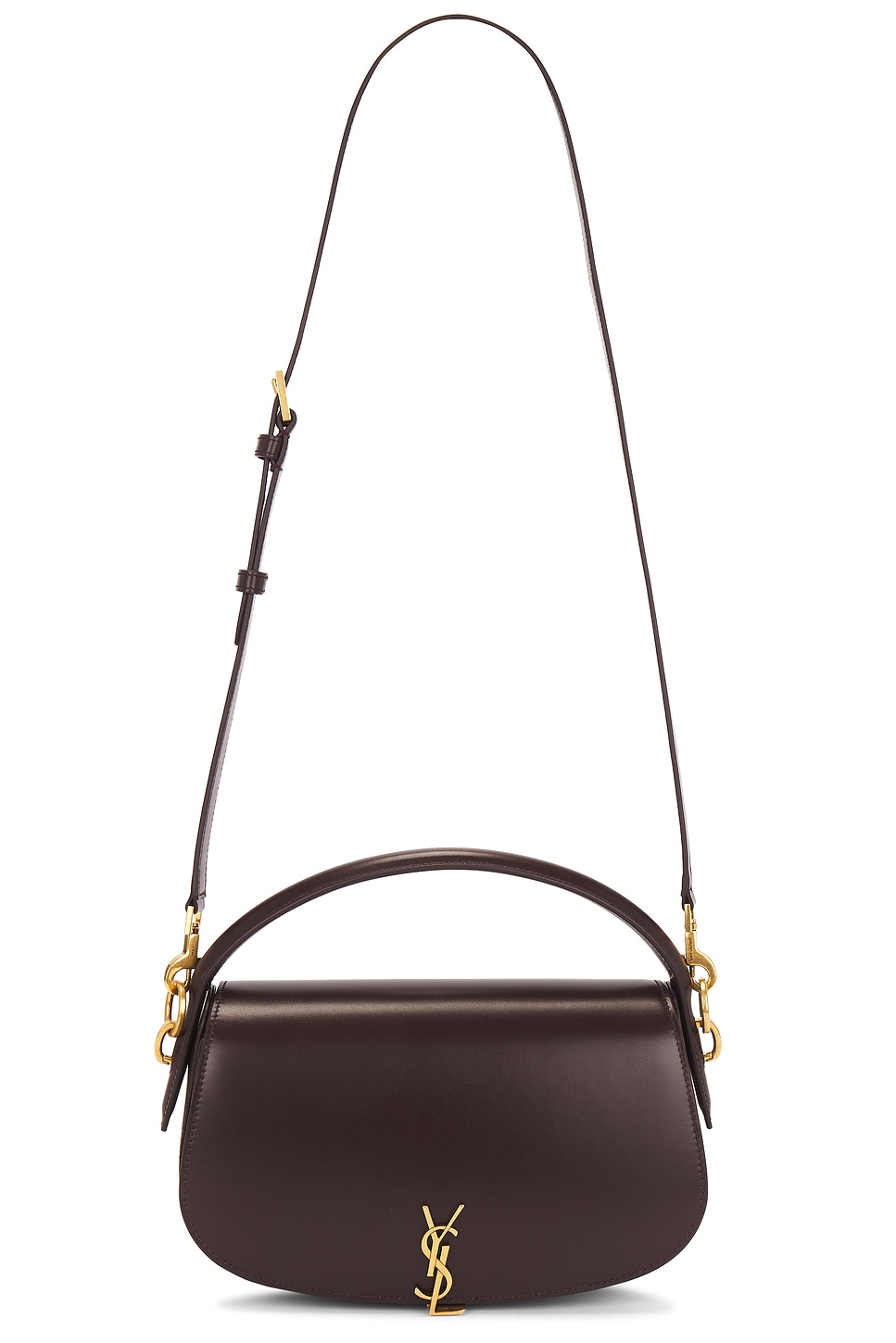 Saint Laurent Voltaire Shoulder Bag In Dark Currant