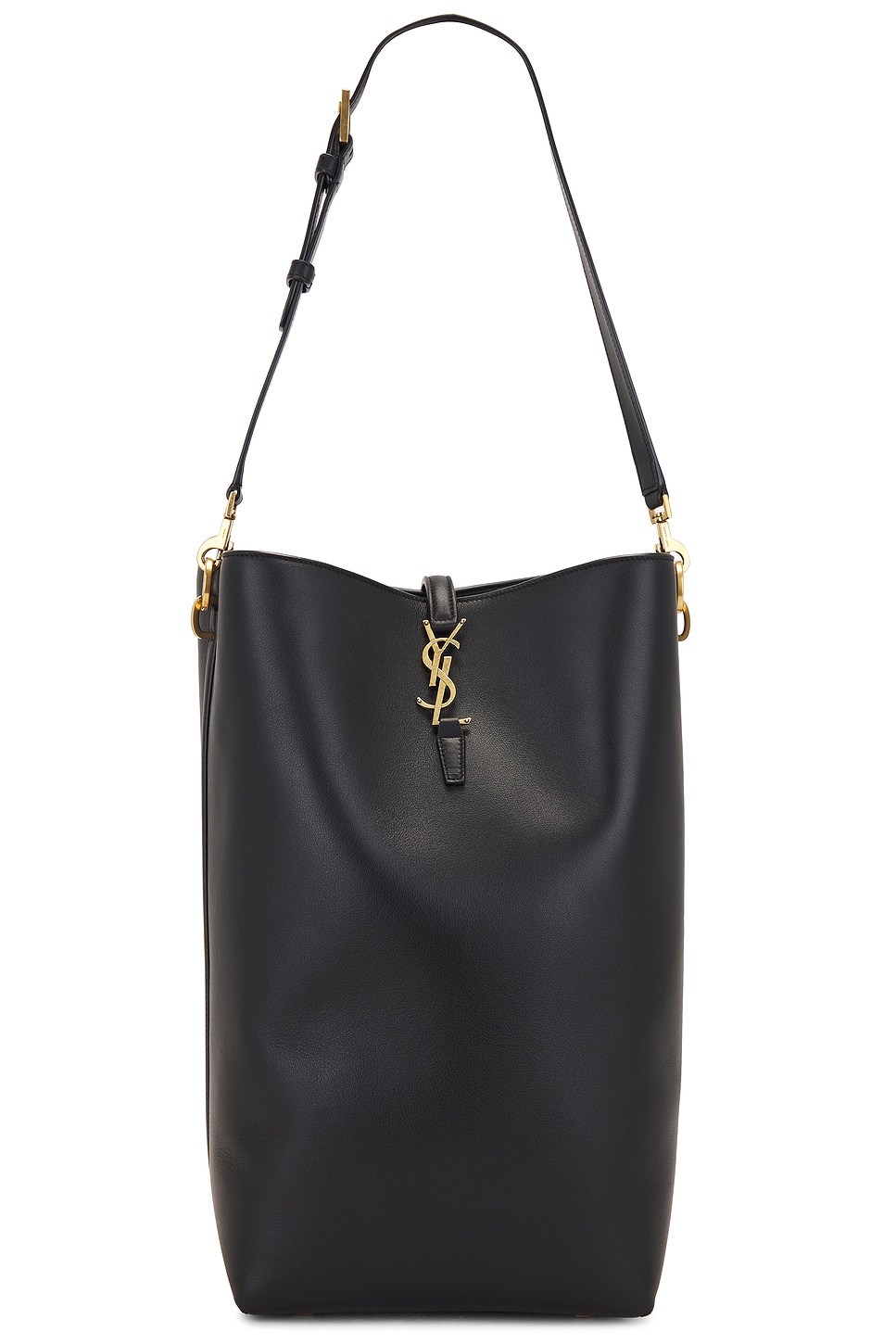 Shop Saint Laurent Le 37 Long Bucket Bag In Nero