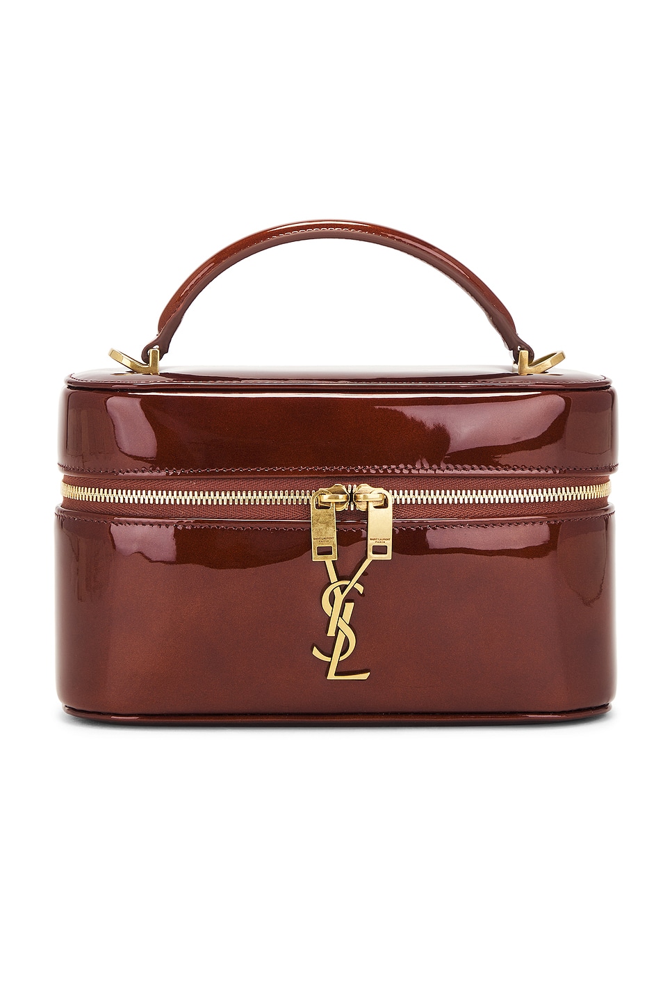 Shop Saint Laurent Vanity Bag In Baby Brown