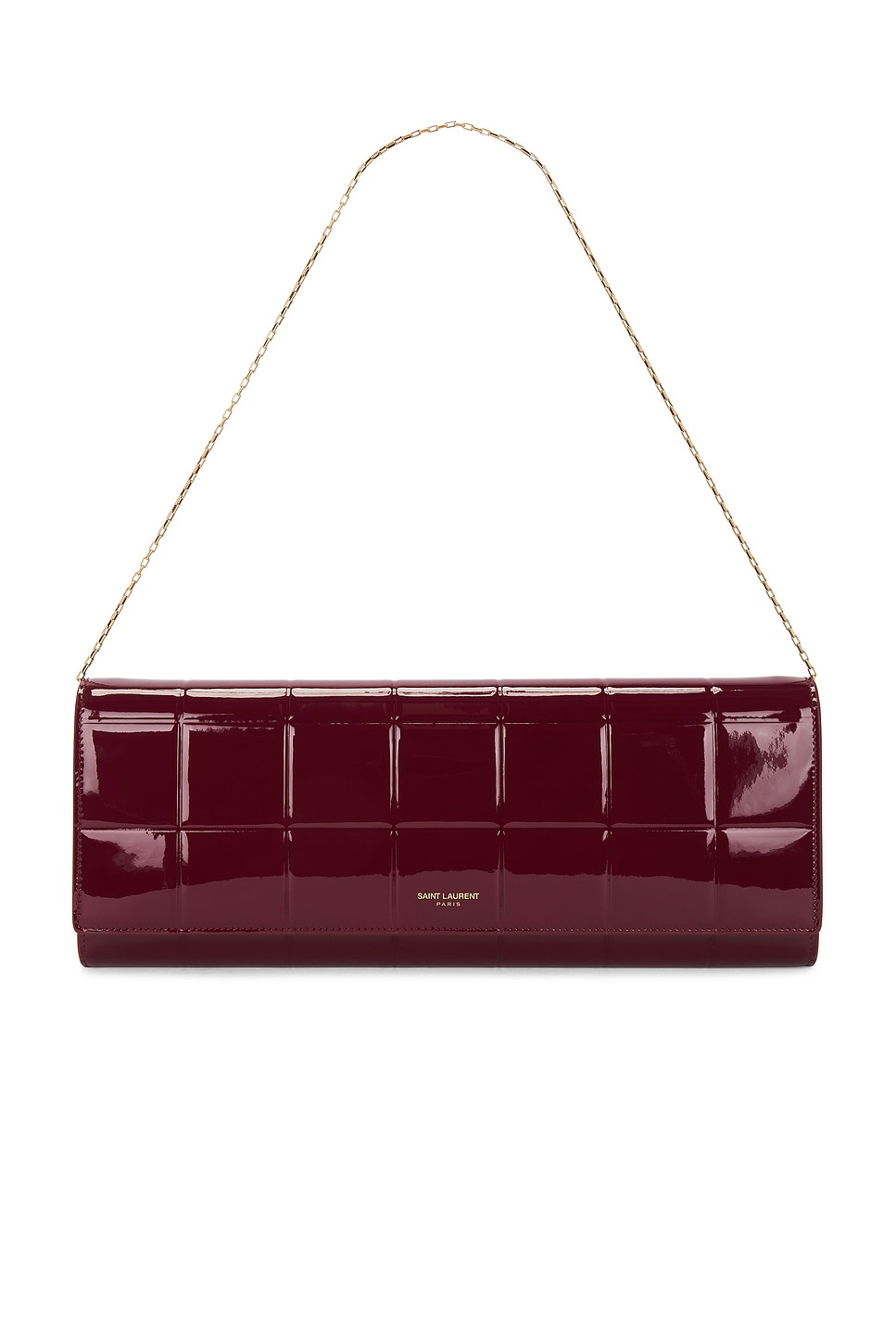 Saint Laurent Chain Pouch In Burgundy